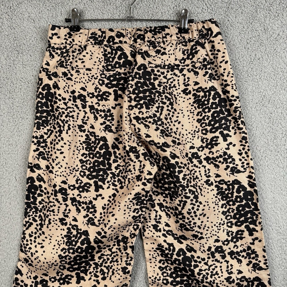 J. Crew Pants Womens 6 Leopard Print High Rise Peyton Linen Blend Wide Leg NWT - Picture 5 of 16